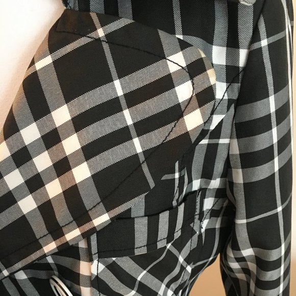 Vero Moda Plaid Trench Nylon - Picture 2 of 8
